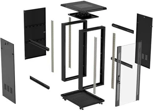 Kabinet RACK LANBERG Szafy RACK 19" 18U 600x800mm, derë xhami, i zi