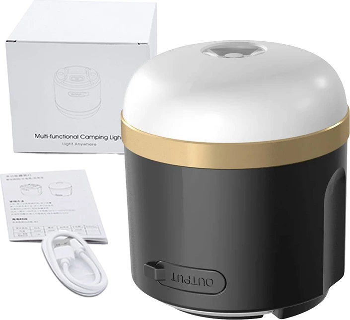 Llambë kampingu me powerbank, EcoFlow SCLI-B, 7200 mAh, 5 W, IP65, 5 modalitete, bardhë e zezë