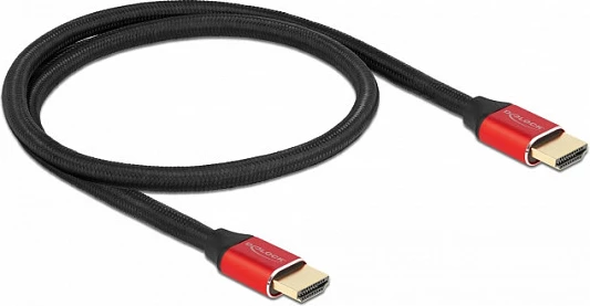 Kabllo HDMI DeLOCK Ultra High Speed 48 Gbps, 0.5 m, 8K 60 Hz, eARC, zezë/kuqe
