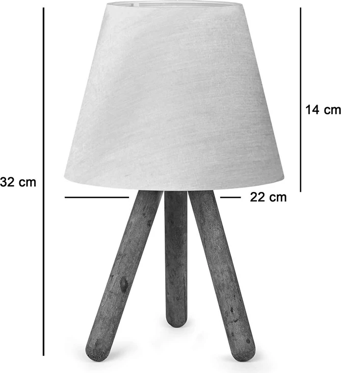 Llambë tavoline PWL-1071 Ε27 bezhë-arrë D22x32cm