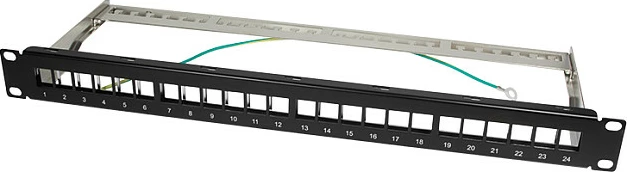 Patchpanel LogiLink Keystone 24 Port, 1U (1HE), shielded, i zi