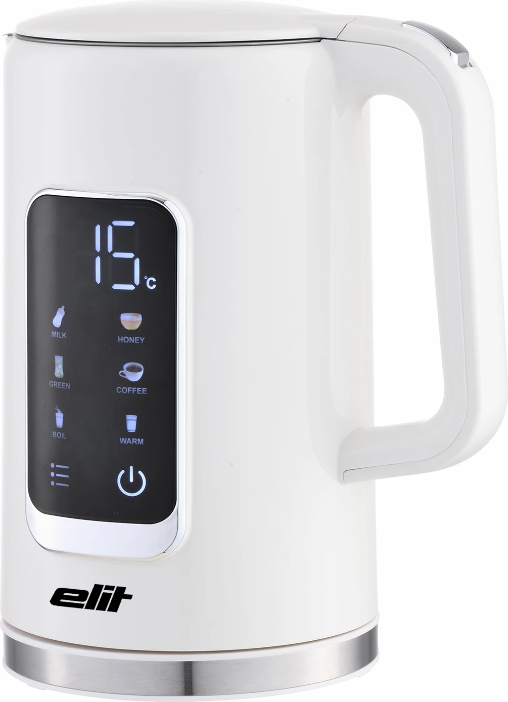 Ibrik elektrik Elit COOLTOUCH 1.7WH, 1.7L 2200W me ekran touch, i bardhë 6