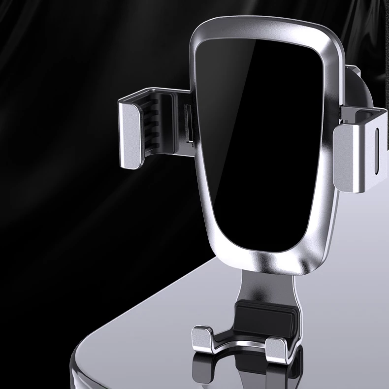 Mbajtës gravitacional për celular Hurtel YC08 për ventilator të makinës, argjendtë