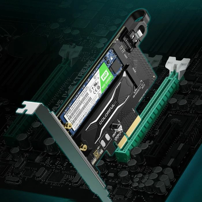 Kartë zgjerimi PCIe për M.2 SSD, UGREEN 70504, PCIe 3.0 x4, NVMe/SATA, 2230-2280, set me aksesorë
