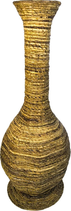 Vazo dekorative Strail, litar banane, ngjyrë natyrale, D40x100cm