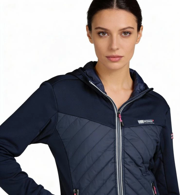 Jakne softshell për femra Geographical Norway, navy/rozë