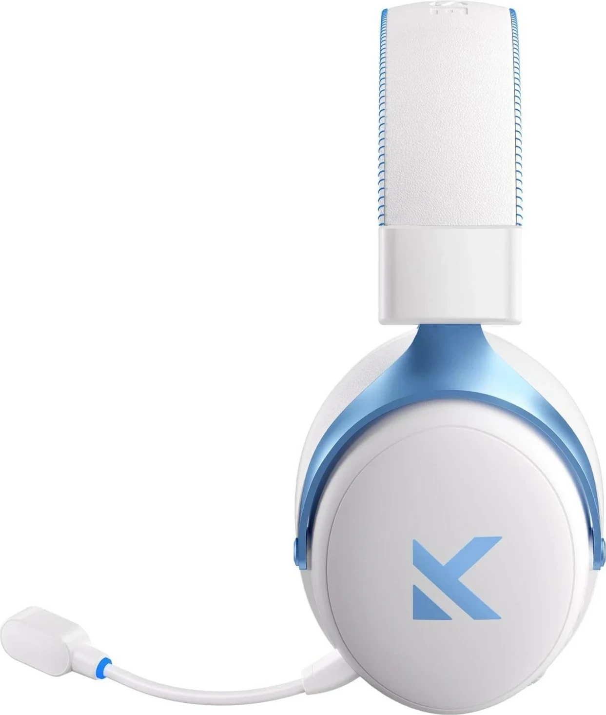 Kufje gaming Mchose HW-V9, 7.1, wireless/USB, mikrofon i shkëputshëm, bardhë-kaltër
