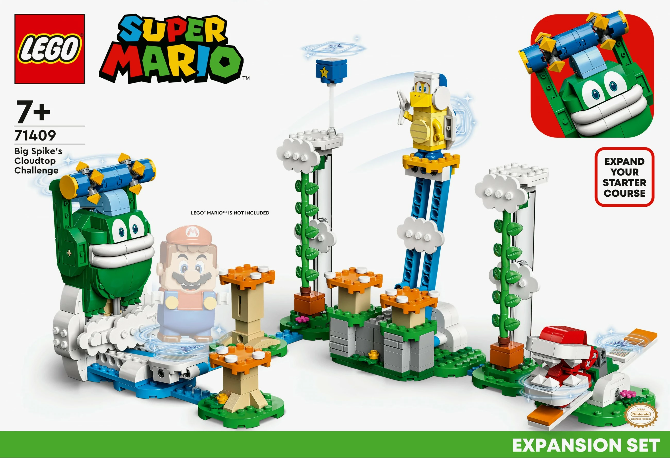 Set ndërtimi LEGO Super Mario 71409 Maxi-Spikes Wolken-Challenge, 540 pjesë, shumëngjyrësh