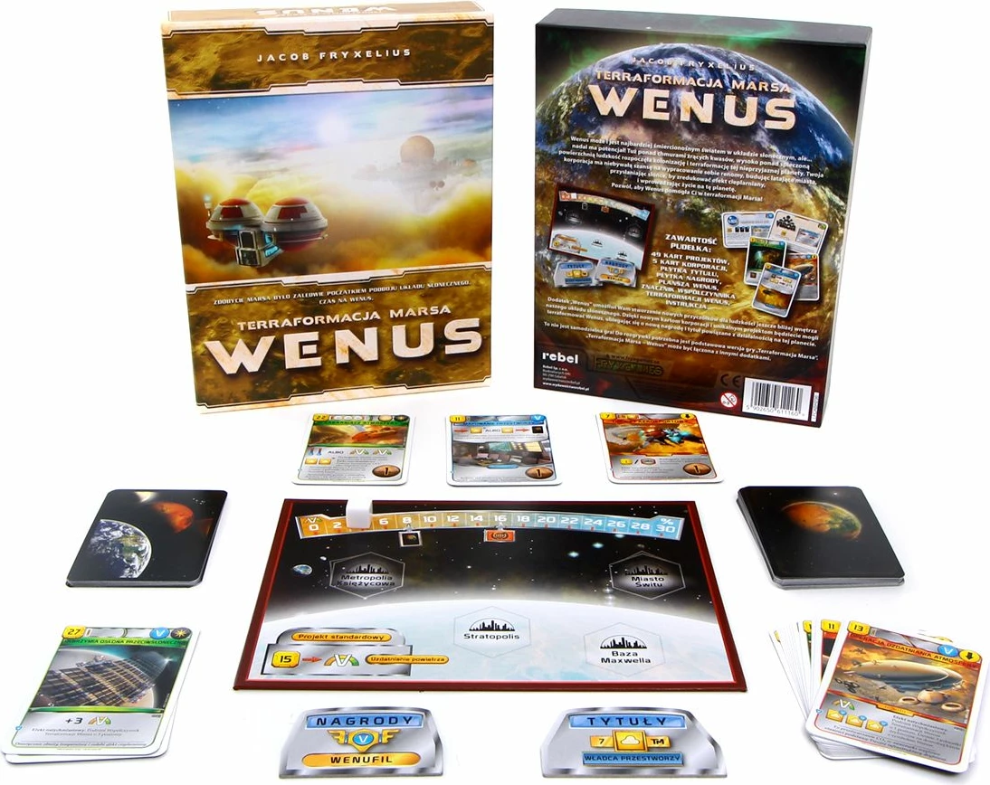 Zgjerim lojë tavoline Rebel Terraforming Mars: Venus, 1-5 lojtarë, 120 min, 12+, version polonisht