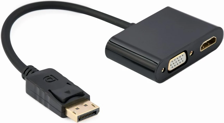 Përshatës Gembird DisplayPort - HDMI/VGA, i zi