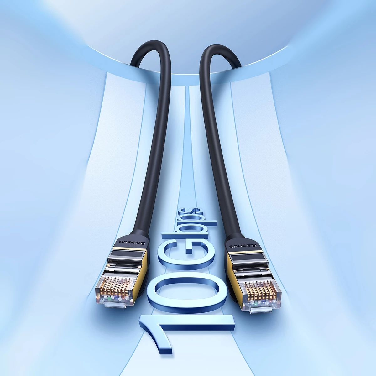 Kabllo rrjeti Baseus Speed Seven, Cat 7, RJ45, 1m, e zezë