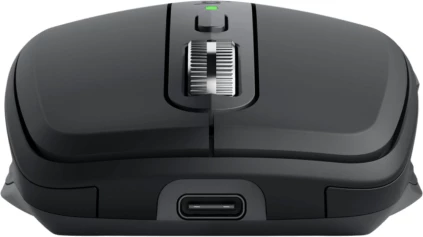 Maus Logitech MX Anywhere 3S Business, wireless, silent click, Logi Bolt USB receiver, Bluetooth LE, 200–8000 DPI, bateri e rikarikueshme, grafit