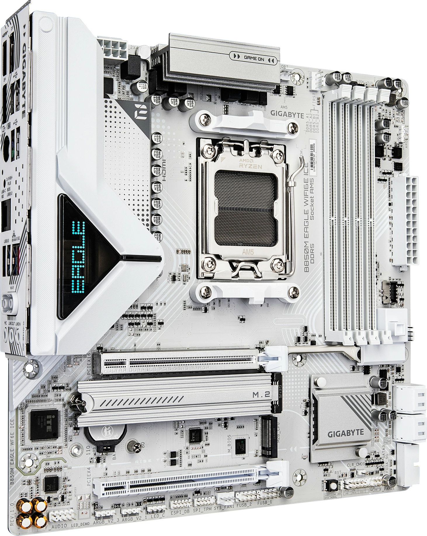 Pllakë amë Gigabyte B850M Eagle WiFi6E ICE, Socket AM5, mATX, DDR5, e bardhë