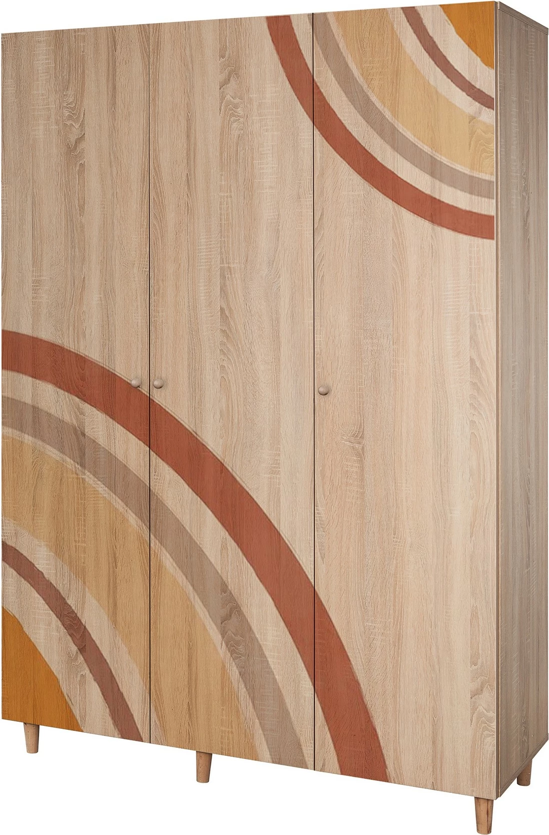Dollap Lena 3, ngjyrë sonomo, Skye Decor, 135x192x52cm
