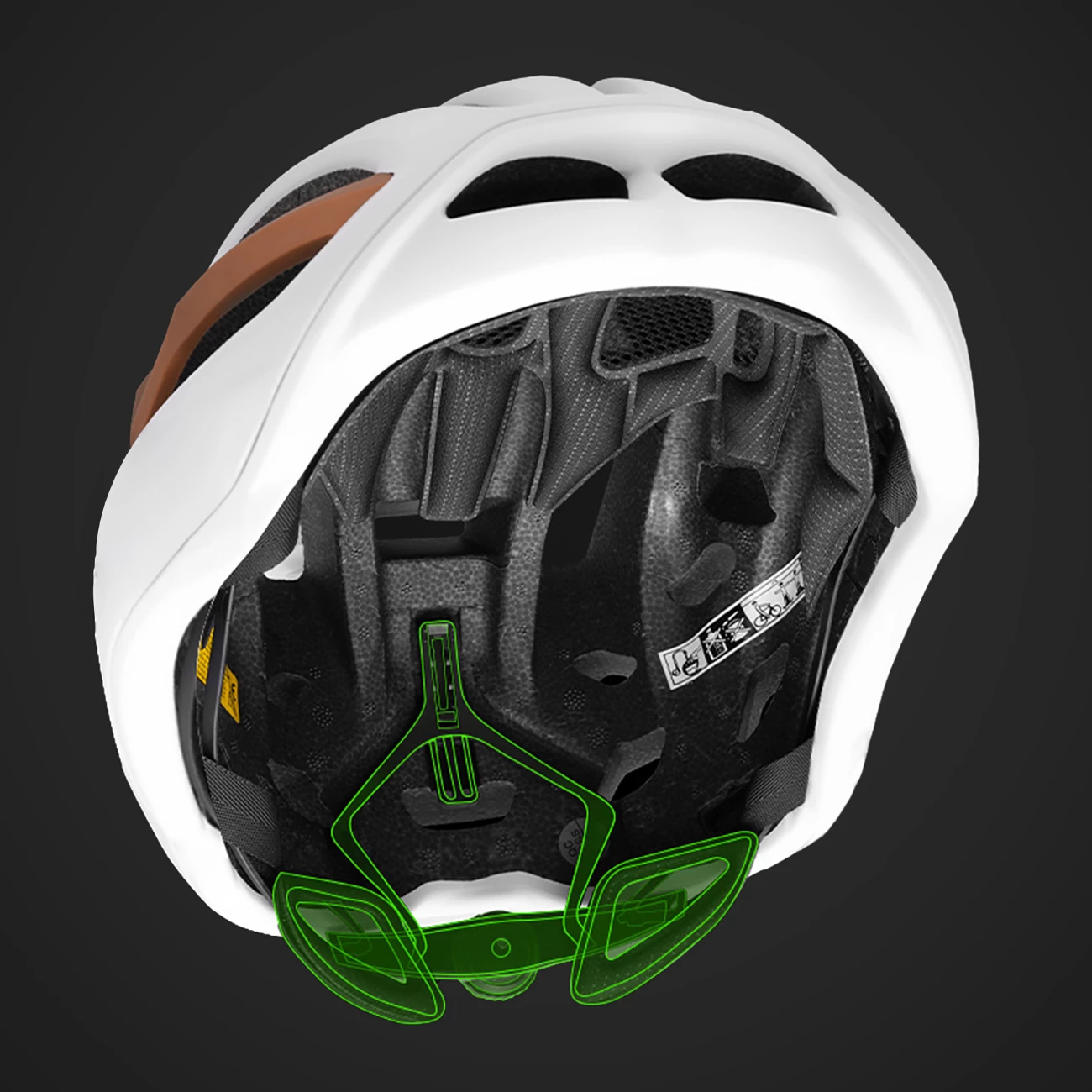 Helmetë biçiklete rrugore Wozinsky HT-68TL, madhësi L 57-62 cm, me dritë të pasme, taupe