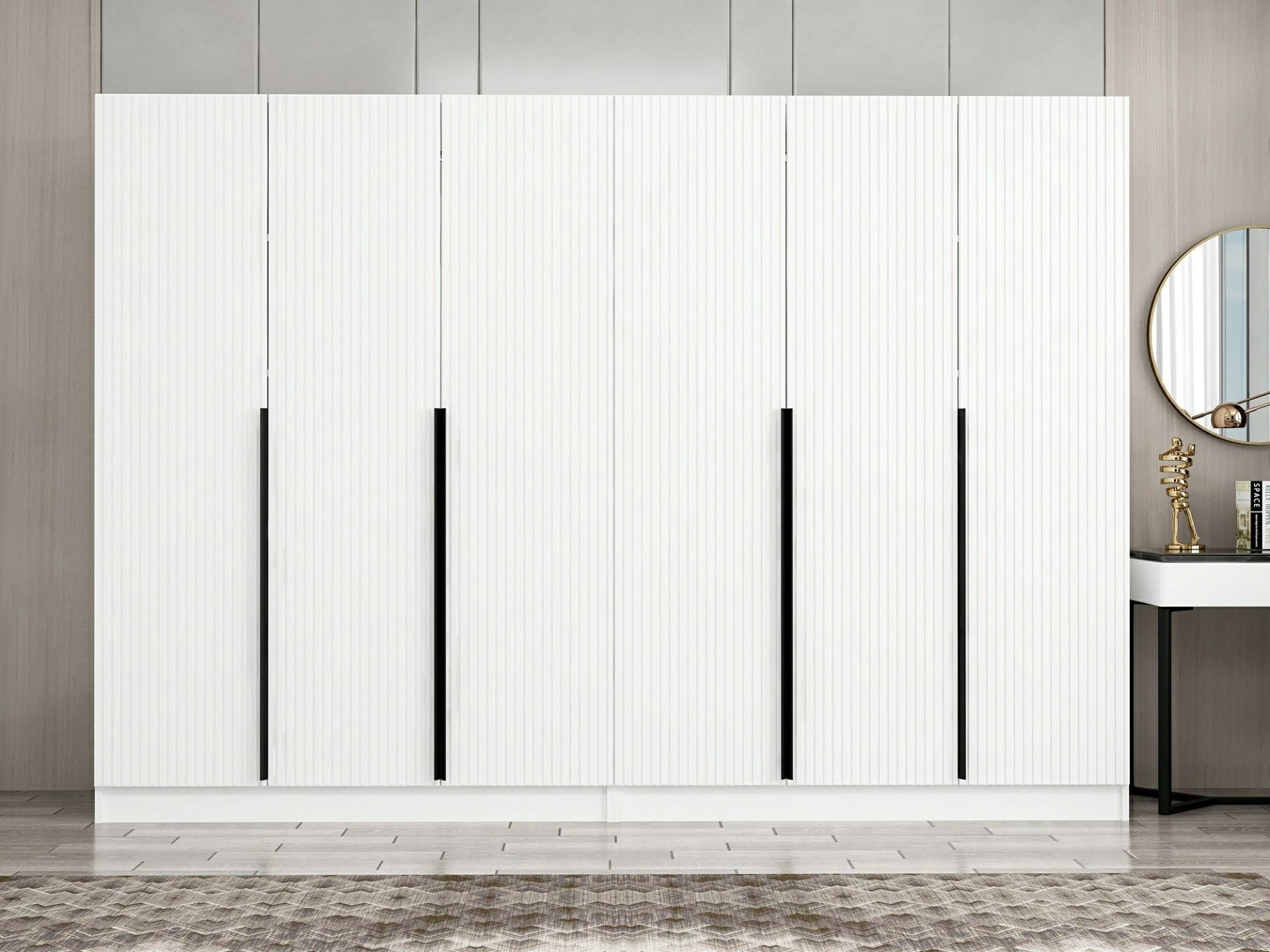 Dollap Skye Decor, Kale Plus - 7787, i bardhë, 270x210x52cm