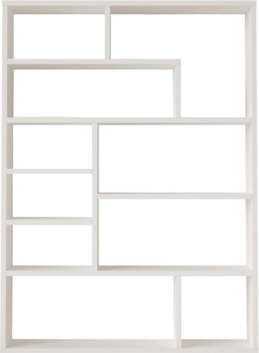 Raft librash Decora, ngjyrë e bardhë, 90x22x123.6cm