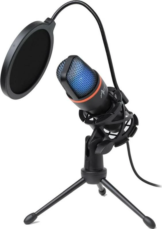 Mikrofon USB Art AC-02 kondensator me LED RGB, me tripod e pop filter, i zi