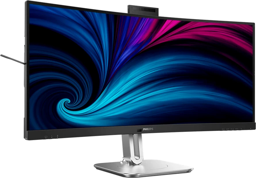 Monitor PHILIPS 34B2U6603CH 34\" i lakuar, WQHD 3440x1440, 120Hz, VA, HDR400, TB4 (PD 100W), webcam 5MP, KVM, RJ45, Charcoal