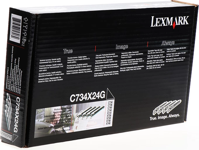 Njësi drum, Lexmark, C734X24G, rendiment 20000 faqe, e zezë/cian/magenta/e verdhë, 4-pack