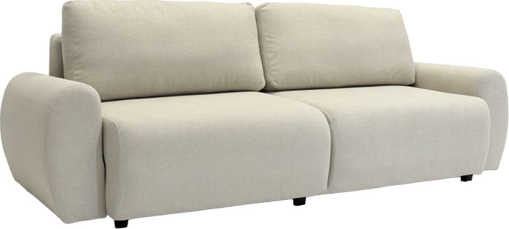 Krevat-kanape treshe Hungie, material stof, ngjyrë bezhë, 250x92x89cm