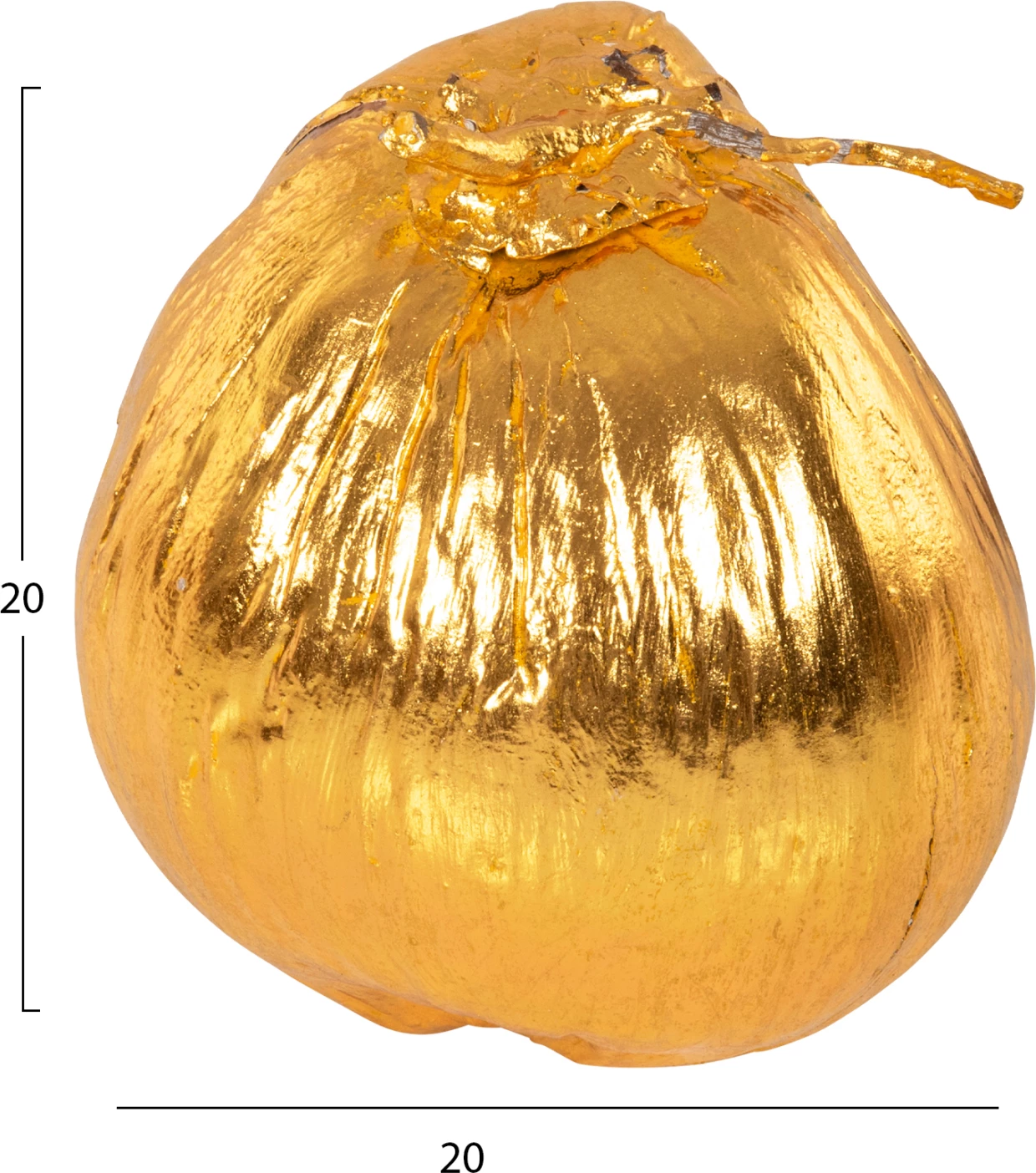 Dekor tavoline FH4326.03 kokosi ngjyrë ari 20x20x20H cm