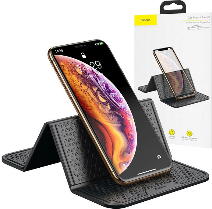 Mbajtëse multifunksionale Baseus Folding Bracket Antiskid Pad, 205x122 mm, e zezë