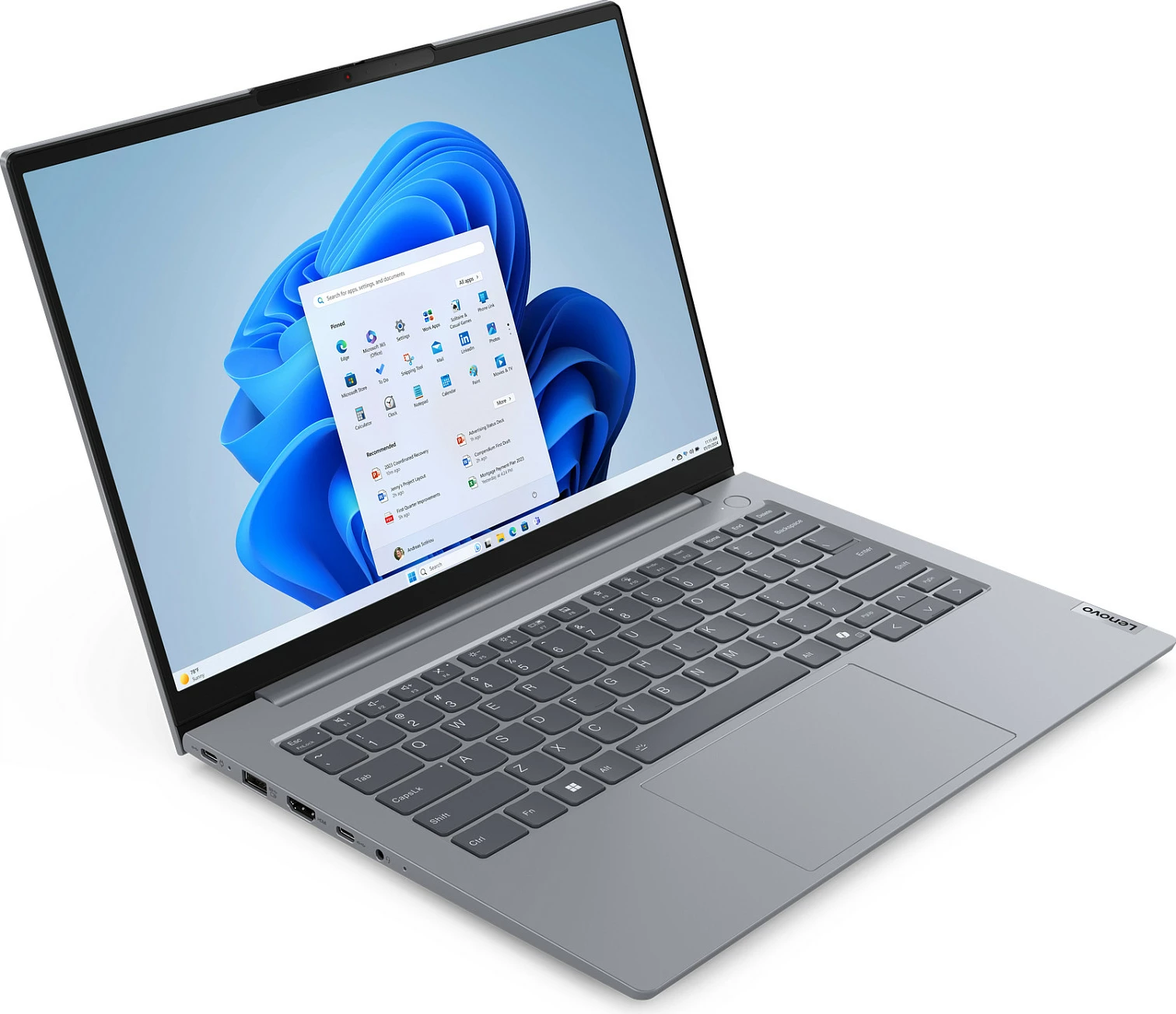 Kompjuter Lenovo ThinkBook 14, AMD Ryzen 5, 16GB RAM, 512GB SSD, 14 inch, Arctic Grey (QWERTZ)