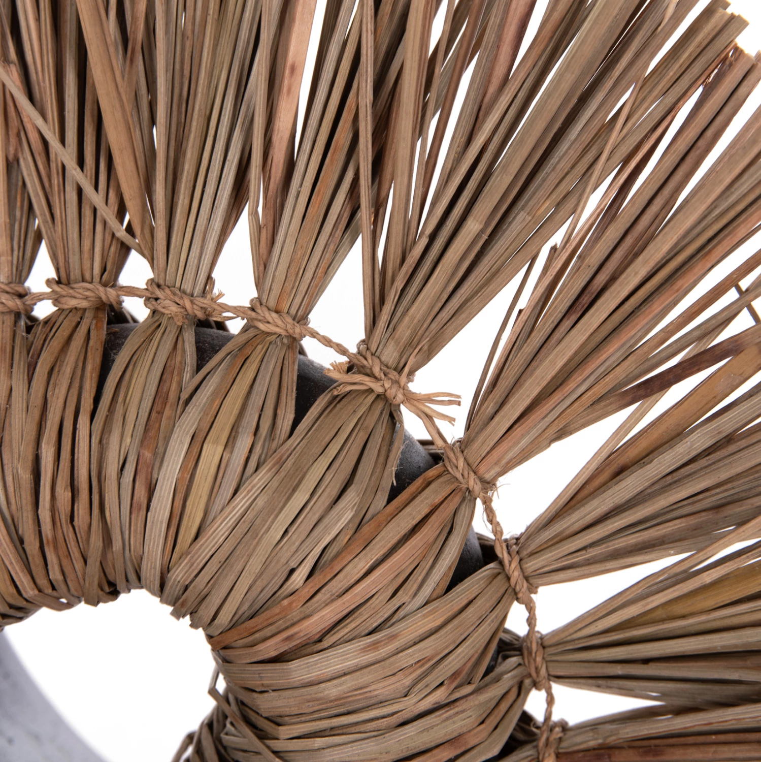 Vazo dekorative tavoline ALICA2, terrakotë e zezë, bar i thatë, 44x18x50Hcm