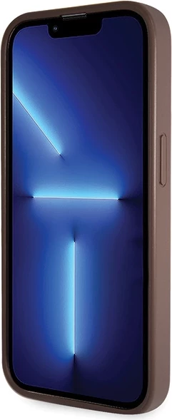 Mbështjellës Guess Crossbody 4G Metal Logo për iPhone 14 Pro, Kafe
