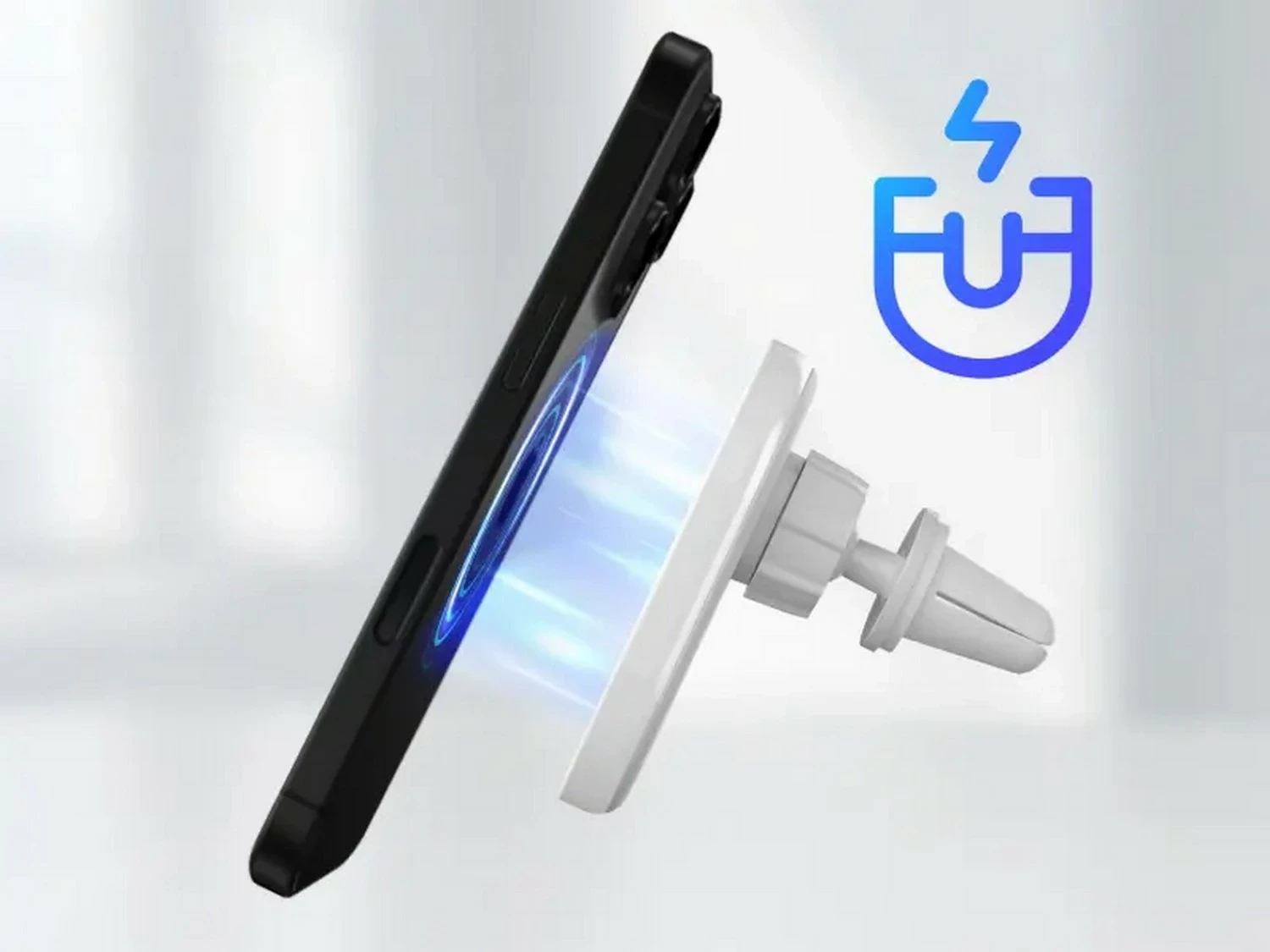Karikues makinës Canyon OnGrip 105, 15W, Qi2, MagSafe, për Apple, i bardhë