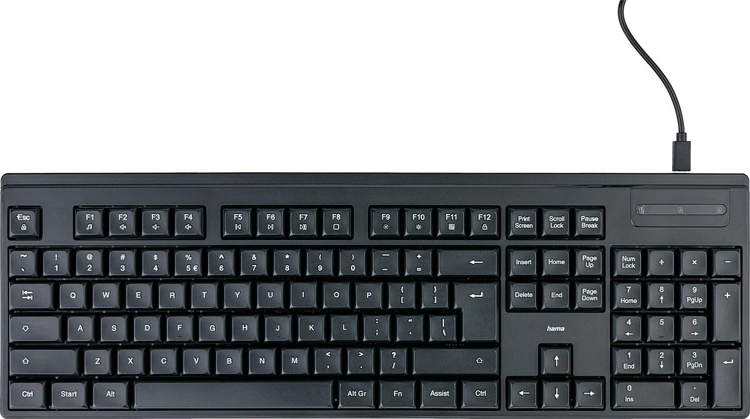 Tastierë Hama CK-100, me kabllo, e zezë