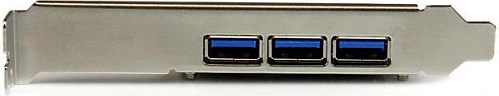 Kartë PCIe StarTech PEXUSB3S42V, 4x USB 3.2 Gen 1, UASP, full-height/low-profile, e zezë/inoks