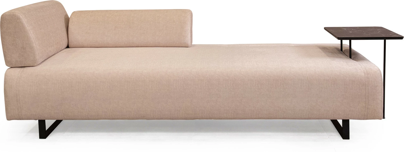 Divan-krevat treshe Infinity me tavolinë anësore, bezhë