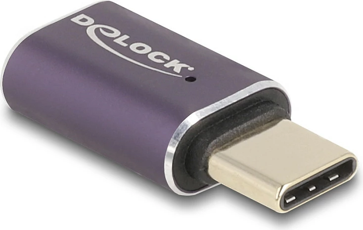 Adapter USB-C DeLOCK USB4 Gen 2x2, 40 Gbps, PD 3.1 240 W, 8K, metal, antracit