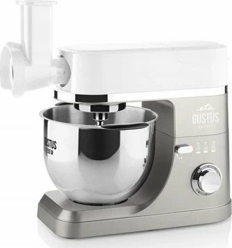 Mikser planetar Eta Gustus Maximus IV ETA-RO-200-10, 1200W, tas 5.5L + blender 1.5L, argjend, set me 2 tasa dhe aksesorë