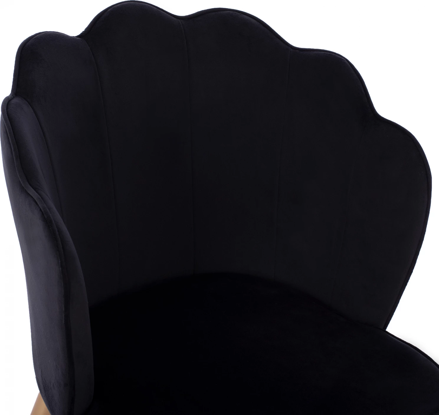 Karrige FH8737.04 kadife e zezë me kornizë metalike të artë 48x48x85 cm., set prej 2 copë