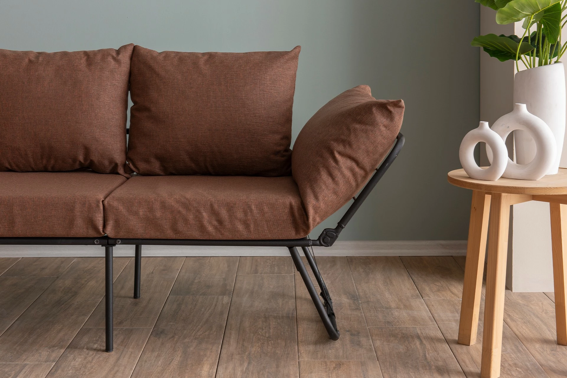 Divan-krevat dy ulëshe, ngjyrë kafe e çelët, Viper 2-Seater