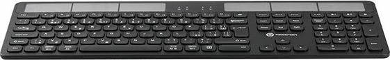 Tastierë wireless Powerton SolarSlim WPKBSS-B CZSK, me karikim solar, layout CZ+SK, me numpad, e zezë