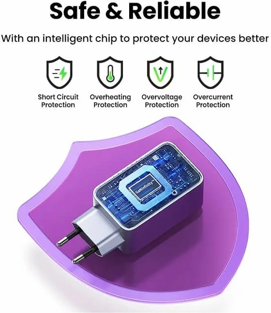 Karikues i shpejtë Ugreen Nexode Pro, 3 porta, GaN, me kabllo USB-C, AC, zi, hiri