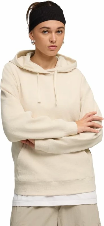 Duks për femra Puma ESS Elevated Comfort Hoodie 691814 87, krem