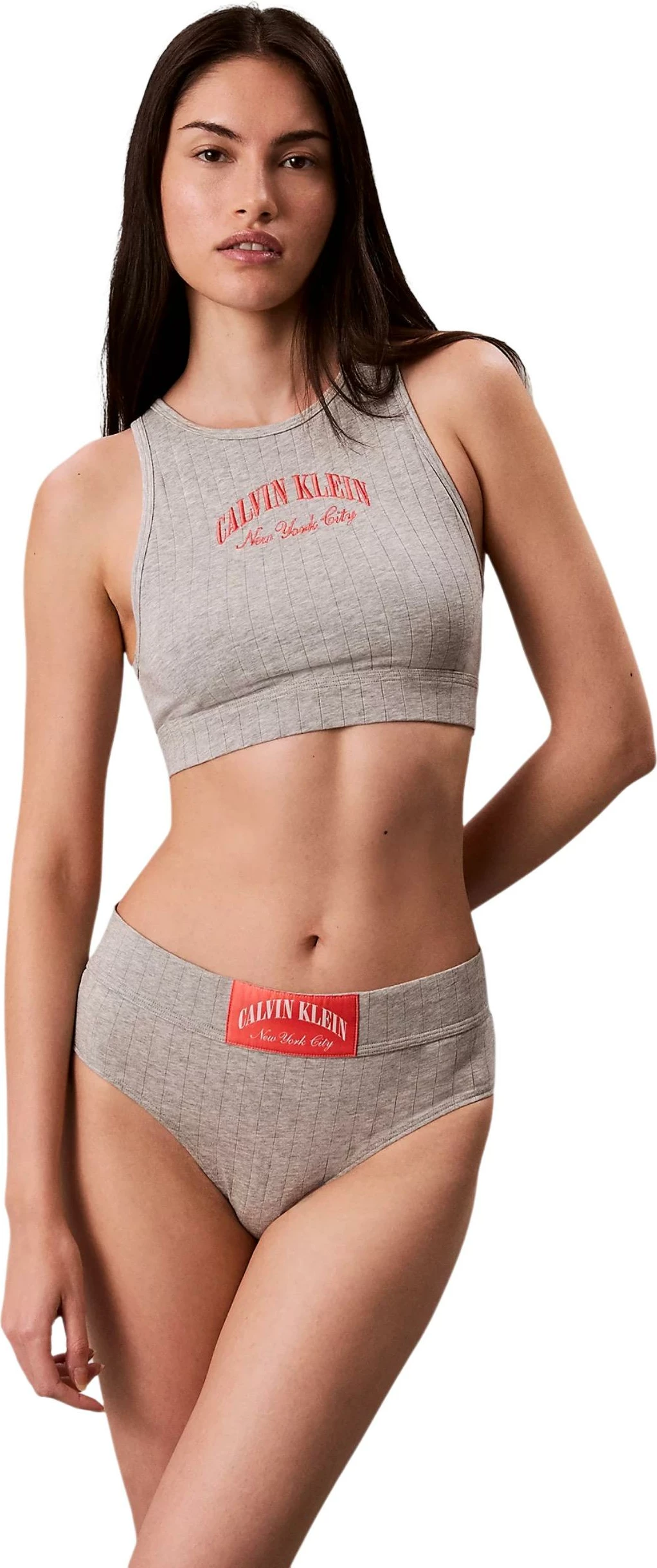Sutjenë bralette për femra Calvin Klein Underwear LV00QF8707, gri [Madhësia: XS]