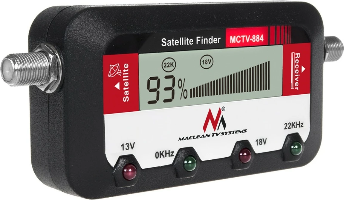 Matës satelitor Maclean MCTV-884, digjital, i zi