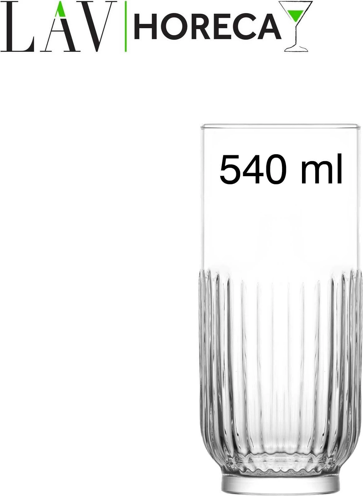 Gotë highball LAV HORECA Tokyo 540 ml transparente, set 12 copë