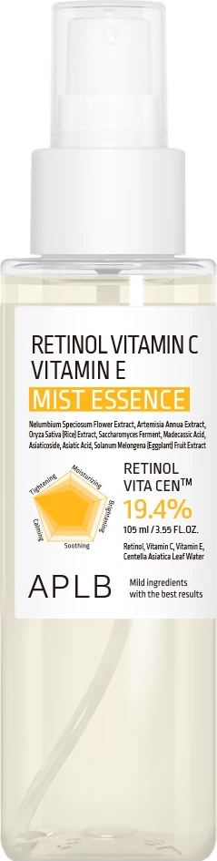 Mist për fytyrë për femra APLB Retinol Vitamin C Vitamin E Mist Essence 105ml