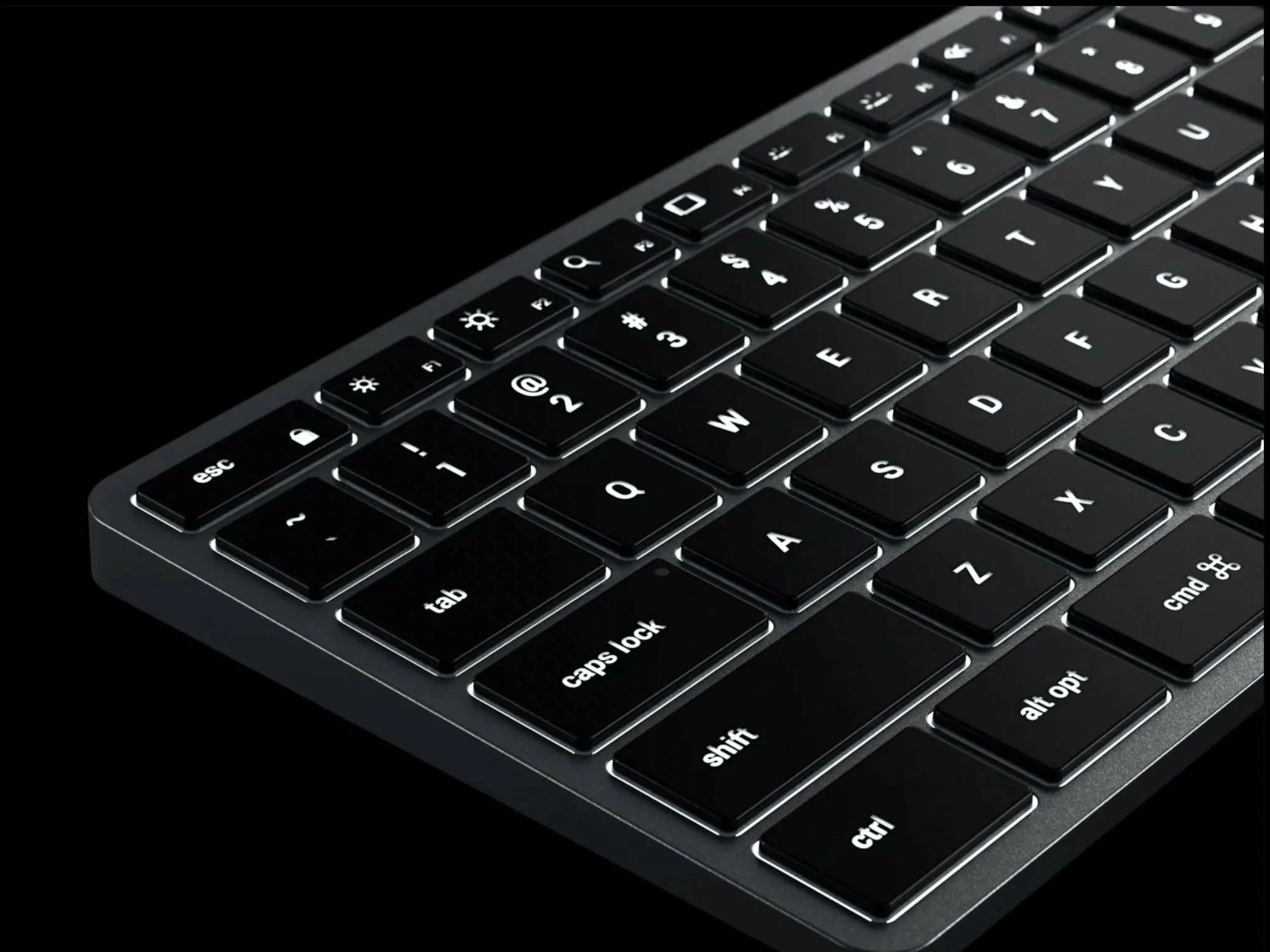 Tastierë Satechi Slim X3 ST-BTSX3M, Bluetooth wireless, US layout, me ndriçim, me numpad, e zezë/gri