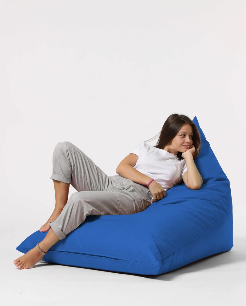 Qese e madhe për ulje në kopsht, ngjyrë kaltër, Atelier del Sofa, Pyramid Big Bed Pouf