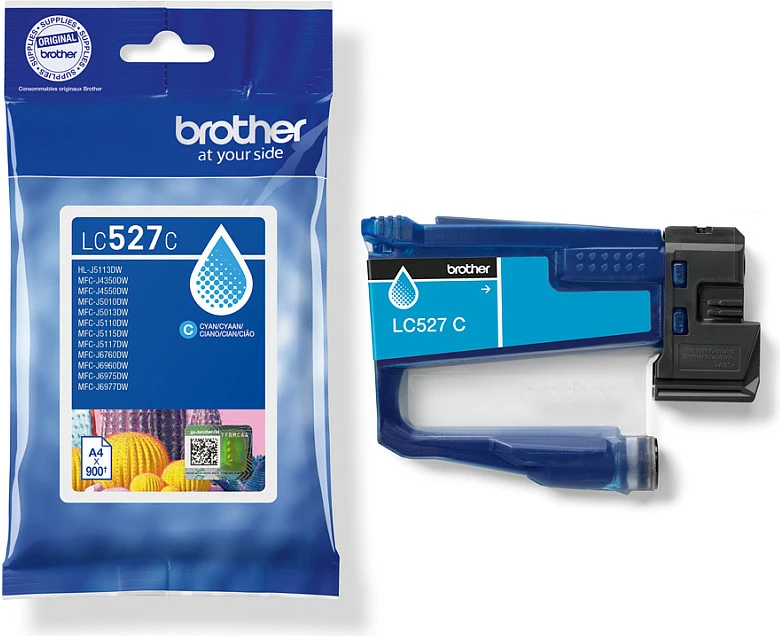 Kartush boje Brother LC527C, pigment, 900 faqe, Cyan