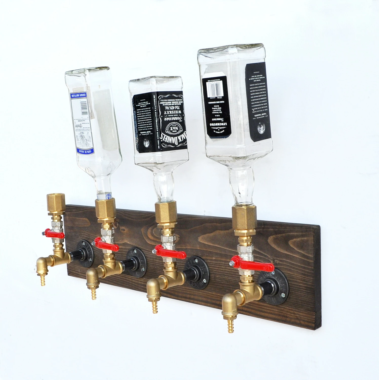 Dispenser pije i varur, dru i errët, metal ngjyrë ari, Hanah Home, Dsp001