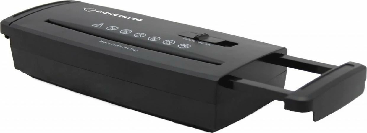 Shkatërrues letre Esperanza Blade P-1 100 W, prerje shirita 7 mm, pa kosh, i zi